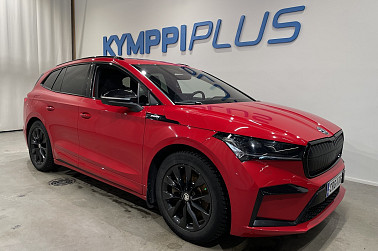 Skoda Enyaq 80x 4x4 SportLine iV **Vetokoukku / Peruutuskamera / HUD / Matrix LED / Adapt. Cruise** - ** Juuri katsastettu / Urheiluistuimet / Nahka-alcantara / Suomi-auto / Lämpöpumppu **