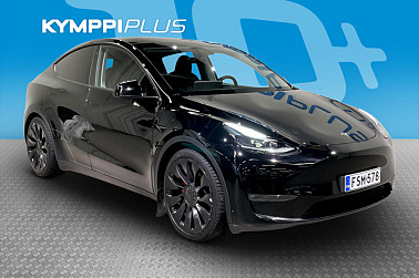 Tesla Model Y Performance ** Kaistavahti / ACC / Katveavustin / Navi / Lasikatto / Lämpöpumppu / P.kamera / 2X renkaat ** - Suomi-auto, 1-omistaja, täydellinen Performance -kokonaisuus - Tehokas ja huoleton ajo.