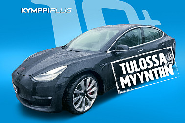 Tesla Model 3 Performance ** 2x renkaat ja vanteet / Lasikatto / Suomi-auto ** - Mukavuutta, helppoutta ja häikäisevää suorituskykyä!