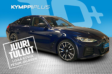 BMW I4 M50 Charged Plus ** Laservalot / ACC / Comfort Access / Vetokoukku ** - Nahkaverhoilu / Kamera / Widescreen
