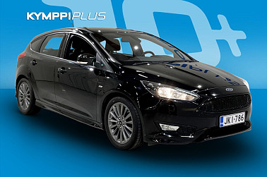 Ford Focus 1,0 EcoBoost 125 hv Start/Stop M6 ST-Line 5-ovinen ** Lämmitettävä / Moottorilämmitin / Vakkari ** - Sporttinen tyyli, fiksu teho – Ford Focus ST-Line tekee arjesta ajamisen juhlaa!