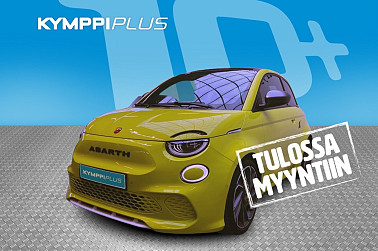 Fiat 500e Abarth 500e 155hv Scorpionissma ** Lasikatto / JBL / Urheiluistuimet / LED / Navi / Keyless ** - RAHOITUSKORKO tähän autoon vain 3,89% - Harvinainen helmi / Acid Green / Abarth Sound Generator / Kesävanteet 18