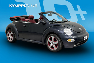 Volkswagen New Beetle Cabriolet 2,0 85 kW automaatti ** Nahkaverhoilu / Penkinlämmittimet / Ilmastointi / Audio-liitäntä ** - Avoautoelämää nahkapenkein – tyylikäs ja luotettava New Beetle odottaa sinua!