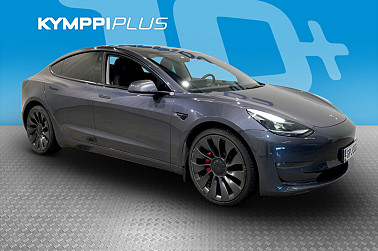 Tesla Model 3 Performance** Turbine vanteet / Adapt.vak / Kamera / Lasikatto / Tehdastakuu