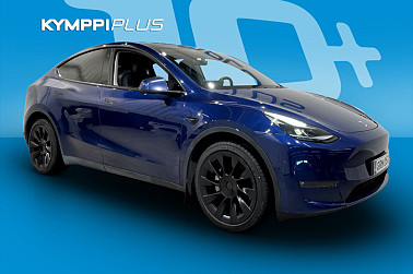 Tesla Model Y Long Range ** Sininen / Lämpöpumppu / Adapt. Vakkari / Koukku / Lasikatto - Tesla Model Y Long Range – pitkä toimintasäde, neliveto, huippuluokan tekniikka ja tyylikäs käytännöllisyys