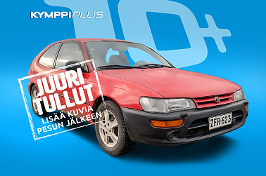 Toyota Corolla FX 1,3 16V Xi 3d - Legendaarinen Corolla! Punainen 2-ovinen klassikko, 1.3 bensakoneella - luotettava ja ajaton!