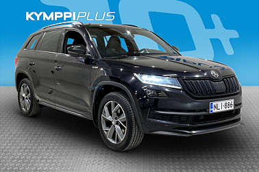 Skoda Kodiaq 1,5 TSI ACT SportLine DSG Autom.** ACC / Bi-Led / Apple CarPlay / Bluetooth / Navi / Canton SoundSystem** - RAHOITUSKORKO tähän autoon vain 3,49% - Täydellinen yhdistelmä tilaa, tyyliä ja ajamisen helppoutta. Huoleton kumppani perheelle, harrastuksiin ja 