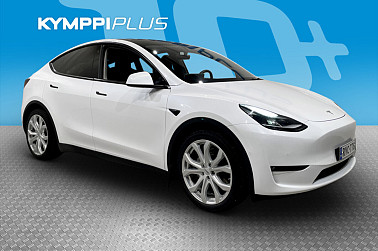 Tesla Model Y Long Range ** 2x renkaat ja vanteet / Matrix LED / Koukku / Valkoinen ** - Tesla Model Y Long Range yhdistää pitkän toimintamatkan, luksus fiiliksen, turvallisuuden ja huipputeknologian.