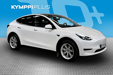 Tesla Model Y RWD ** Vetokoukku / 2 x renkaat / Lasikatto / Navigointi / Autopilot / Peruutuskamera / ACC ** - Moderni Model Y: pitkä toimintamatka, lämpöpumppu, kahdet renkaat ja Autopilot.
