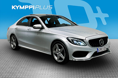 Mercedes-Benz C 200 A Premium Business AMG ** Lohko ja sisäp. / Sporttinahat / Adapt. vakkari / Burmester ** - AMG sisä- ja ulkopaketti / Panoraama / Hud / Navi / Ilmajousitus / Sähköinen takaluukku