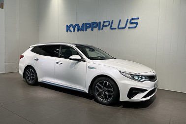 Kia Optima 2,0 GDI PHEV Business Luxury SW A/T ** Adapt.vakkari / Keyless / Ilmastoidut nahat / Lasikatto / Vetokoukku ** - Katso mitkä varusteet! Tehdastakuun alainen Suomiauto toiselta omistajalta!