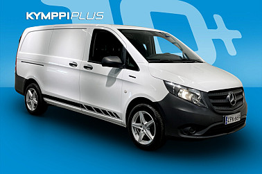 Mercedes-Benz Vito eVito FWD-3,2/32K keskipitkä A2 ** Peruutuskamera / Becker Navi / 2 x latauspiuhat ** - Näyttävä sähköpakettiauto työ- tai hupiajoon – siisti, taloudellinen ja valmis hommiin.