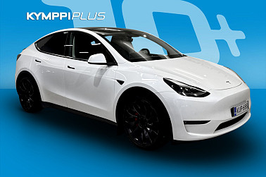 Tesla Model Y Performance ** 2x renkaat ja vanteet / Lasikatto / Suomi-auto ** - Tehokas ja tyylikäs Tesla – huippuvarustein
