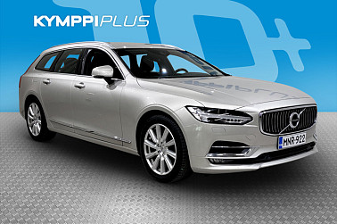Volvo V90 D4 AWD Business Inscription aut ** Vetokoukku / Webasto / Nahat / Suomi-auto 2. omistajalta / Sähköluukku / CarPlay ** - Upea Inscription muhkeilla varusteilla!