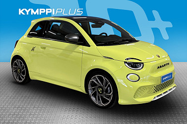 Fiat 500e Abarth 500e 155hv Scorpionissma ** Lasikatto / JBL / Urheiluistuimet / LED / Navi / Keyless ** - Harvinainen helmi / Acid Green / Abarth Sound Generator / Kesävanteet 18