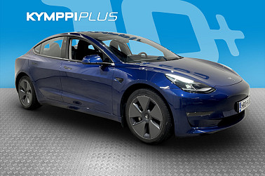 Tesla Model 3 Long Range ** Juuri katsastettu / Sininen / Matrix-Led / Musta sisusta / Tehdastakuu - Oulun toimipisteelle juuri saapunut suosittu neliveto Tesla Model 3