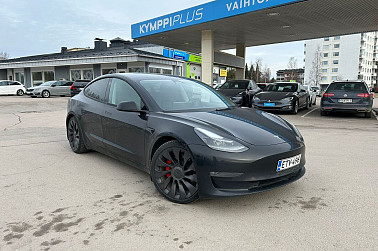 Tesla Model 3 Performance * Matrix LED / Lämpöpumppu / Lasikatto * - 1. Omisteinen Suomi-auto / Kahdet renkaat / ACC