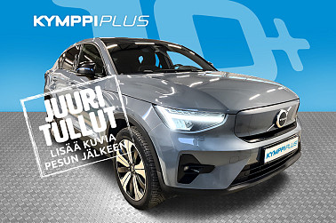 Volvo C40 Recharge Twin Plus aut ** LED / ACC / VOC / Lämpöpumppu / Kamera ** - Panoraama lasikatto / Avaimeton käyttöjärjestelmä / 2 x renkaat ja vanteet / SoH 93,2%