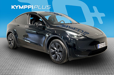 Tesla Model Y RWD ** 2x renkaat ja vanteet / Berliinin tehtaalta / Pienet kilometrit ** - RAHOITUSKORKO tähän autoon vain 3,89% - Tyylikäs ALLBLACK Tesla Model Y! Takuunalainen ja käytännöllinen sähkömaasturi!