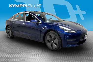 Tesla Model 3 Standard RWD ** 2x renkaat vanteineen / Lasikatto / Adapt. vak ** - ** Peruutuskamera / LED / Nahkasisusta / Sininen **