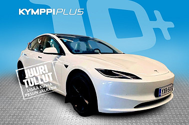 Tesla Model 3 Long Range AWD ** Matrix-Ledit / Lämpöpumppu / Vaalea nahkasisusta / Kamera / Navi / Spotify / Apple Music ** - RAHOITUSKORKO tähän autoon vain 3,89% - Vähän ajettu Model 3 täynnä modernia teknologiaa ja ajomukavuutta pitkällä toimintamatkalla.