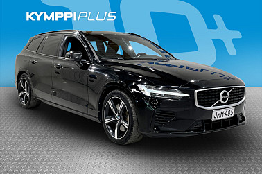 Volvo V60 T8 AWD R-Design aut ** Bi-Led valot / Kessy / Tutkat eteen ja taakse / Alletaittuva koukku / Bluetooth / Nahkapenkit ** - Tyylikäs skandinaavinen muotoilu yhdistyy huipputekniikkaan ja tehokkaaseen hybridivoimaan.