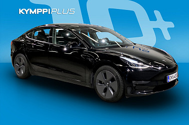Tesla Model 3 Long Range **Lämpöpumppu / Premium Audio / 2x renkaat vanteilla ** - Musta Tesla Model 3 LR vetokoukulla ja kahdella rengassarjalla – nopea!