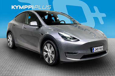 Tesla Model Y Long Range ** Acc / P.kamera / Lämpöpumppu / Navi / LED / Katveavustin / Kaistavahti / Suomi-auto / Lasikatto ** - Huoleton ja moderni sähköauto pitkällä toimintamatkalla ja voimassa olevalla akkutakuulla.
