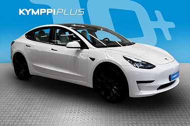Tesla Model 3 Performance * 2x vanteet / 94.0% SOH / Matrix LED / Premium Audio / Track Mode * - RAHOITUSKORKO tähän autoon vain 3,89% -  Valkoinen sisusta / AMD Ryzen / Lämpöpumppu / Lasikatto / Sentry