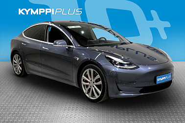 Tesla Model 3 Performance Dual Motor AWD ** ACC / Lasikatto / Kamera / 2x renkaat ja vanteet / LED-ajovalot - Urheilullista suorituskykyä!