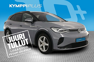Volkswagen ID.4 GTX Dual Motor AWD, akku 77 kWh ** Vetokoukku / Matrix-Led / Lämpöpumppu / Kamera ** - RAHOITUSKORKO tähän autoon vain 3,89% - 2 x renkaat ja vanteet / Kamera / Navigointi / Keyless / SoH 92,8%