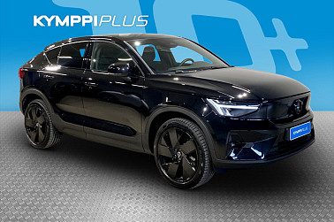 Volvo EC40 Single Extended Range Plus Black Edition - 1 omistaja / Takuu voimassa / Urheiluistuimet / Sähköpenkit / Peruutuskamera 360 / Keyless / CarPlay & Android / LED / Adapt. Cruise / Navigointi / VOC / Lasikatto