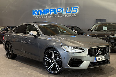 Volvo S90 T8 AWD R-Design Plus aut ** Adpap.vakkari / B&W / HUD / Nahat / Navi / Sähköluukku - Huippuvarusteltu, tyylikäs ja turvallinen – tämä ladattava R-Design-hybridi on enemmän kuin auto, se on ajonautinto!