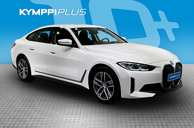 BMW i4 eDrive40 ** ACC / Navi / P. kamera / Kaistavahti / Blis / AppleCarPlay & Android auto / P.tutkat / ALV ** - RAHOITUSKORKO tähän autoon vain 3,89% - 2X renkaat vanteilla / Widescreen display / SoH 94,5%