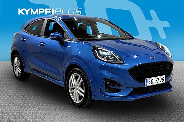 Ford Puma 1,0 EcoBoost 125hv A7 ST-Line 5-ovinen ** Moottorilämmitin / Vakkari / Navigointi / Digimittari / Kessy / LED-ajovalot - RAHOITUSKORKO tähän autoon vain 3,49% - Tyylikäs ST-Line-Puma automaatilla – sporttinen ajotuntuma, pieni kulutus ja poikkeuksellisen 