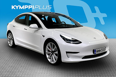 Tesla Model 3 Performance Dual Motor AWD ** Kahdet renkaat vanteilla / Nahat / Lasikatto ** - Tesla Model 3 Performance 2019: hiljainen ohjus, joka muuttaa käsityksen nopeudesta ja saa tavalliset autot tuntumaan retroilta.
