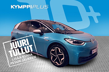 Volkswagen ID.3 1ST Plus 150 kW, akku 58 kWh ** IQ-light / Peruutuskamera / Kessy / Adapt.vak / Lämpöratti / Lämpöpumppu ** - RAHOITUSKORKO tähän autoon vain 3,89% - ** Soh 92,6 / Kahdet renkaat ja vanteet / Siistikuntoinen / Turkoosilla metallivärillä **