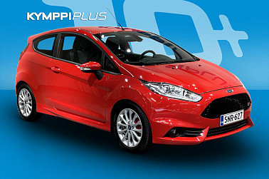 Ford Fiesta 1,6 EcoBoost 182 hv M6 ST 3-ov ** Mountune kit / Lämmitettävä tuulilasi / Vakkari / Huoltokirja / 2xrenkaat vanteilla ** - Fiesta ST Mountune 215hv • Suomi-auto • Performance Pack • Kahdet renkaat