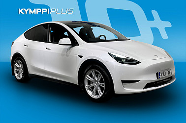 Tesla Model Y Long Range 1-Om. Suomiauto / Koukku / 2x teslan vanteet renkaineen ** - Tämä Tesla ei tingi mistään – premium-varusteet ja todella hyvä kunto!