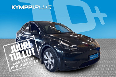 Tesla Model Y Long Range ** Lasikatto / ACC / Vetokoukku / LED-ajovalot / Kamera / Navigointi / Ratinlämmitin / Ilmalämpöpumppu - Aviloo Flash akkutesti, SoH 93,4%