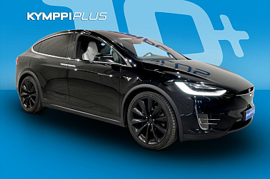 Tesla Model X 90 D ** Ilmaiset superit! / FSD / Vetokoukku / Lasikatto / 6-paikkainen / Valkoinen sisusta - Tilaa ja tyyliä kuudelle – näyttävät ovet, huippumukavuus ja sähköinen suorituskyky samassa paketissa!