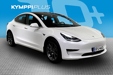 Tesla Model 3 Standard Range Plus ** Lasikatto / ACC / Kaistavahti / P.kamera / Koukku / Navi / P.tutkat / 2x renkaat / Blis / LED ** - Luotettava sähköauto, tehokas CCS-lataus ja valmiina heti ajettavaksi.