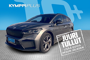 Skoda Enyaq 80x 4x4 SportLine iV** Matrix-Led, Acc, Keyless, Koukku, Lämpöpumppu** - RAHOITUSKORKO tähän autoon vain 3,89% - Näyttävä ja hyvin varusteltu sähköinen neliveto, joka yhdistää suorituskyvyn, mukavuuden ja edulliset ajokulut.