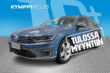 Volkswagen Passat Variant GTE Plug-In Hybrid 160 kW (218 hv) DSG-automaatti ** Suomi-auto / SoH 85,1 / 2 x renkaat vantein ** - Tilava ja taloudellinen Passat GTE tarjoaa sähköajoa, hyvät varusteet ja huoltohistorian luotettavasti.