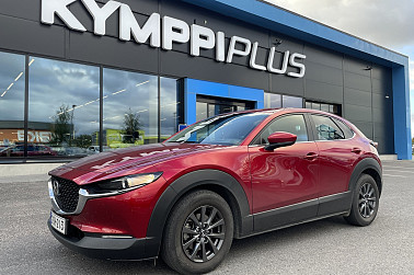 Mazda CX-30 2,0 M Hybrid Skyactiv-X Vision Plus MT ** Suomi-auto / Adapt. Vakkari / HUD / Koukku / Lämpöratti / Peruutuskamera - Upea punainen Mazda CX-30! HUD, koukku, lämpöratti, adapt. vakkari – loistovarusteet ja näyttävä ulkonäkö