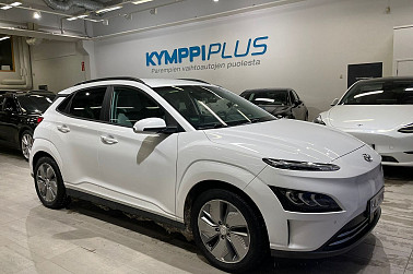 Hyundai KONA electric 64 kWh 204 hv Style MY21 ** Ilmastoidut penkit / Nahkaverhoilu / ACC / HUD / LED / Peruutuskamera ** - Tehokas, hyvin varusteltu ja vähän ajettu sähköauto pitkällä takuulla nopealla latauksella