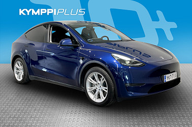 Tesla Model Y Long Range ** Vetokoukku / Kahdet renkaat vanteineen / Sininen metalliväri ** - RAHOITUSKORKO tähän autoon vain 3,89% - Suomalaisten suosima sähkömaasturi edulliseen hintaan!