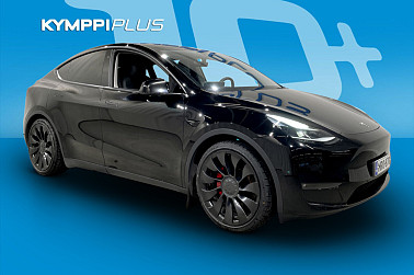 Tesla Model Y Performance **AMD Ryzen / Premium Audio / Matrix-LED / Lasikatto** - Erittäin suosittu ja kysytty Model Y nyt tehokkaampana Performance -mallina.