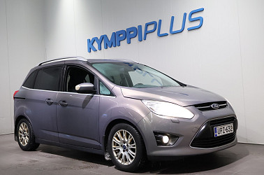 Ford Grand C-Max 1,6 TDCi 115 hv Start/Stop Titanium M6 5-ovinen ** Juuri leimattu / Uudet kesärenkaat / Koukku ** - Koko Suomen suosima tilava perheauto. Lämmitettävä tuulilasi, Vakionopeudensäädin ja Webasto!