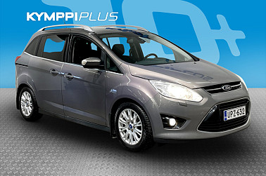 Ford Grand C-Max 1,6 TDCi 115 hv Start/Stop Titanium M6 5-ovinen ** Juuri leimattu / Uudet kesärenkaat / Koukku ** - Koko Suomen suosima tilava perheauto. Lämmitettävä tuulilasi, Vakionopeudensäädin ja Webasto!